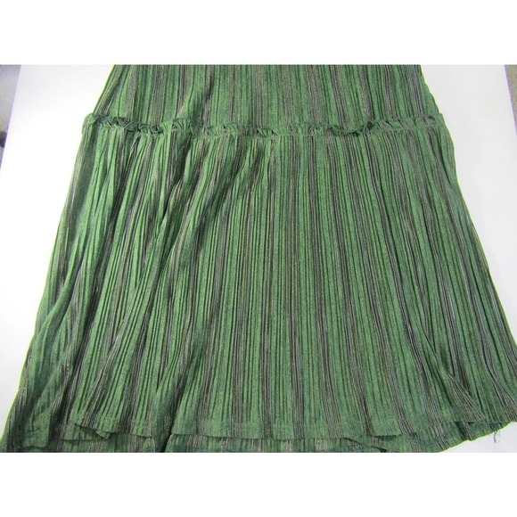 Sparrow Womens Green Pleat Striped Maxi Dress size S Work Casual Omis - Picture 3 of 7